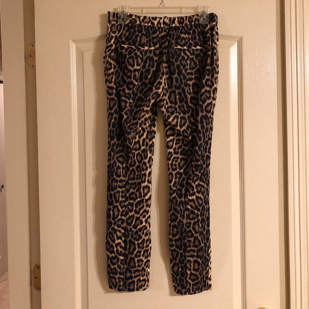 Zara Leopard Print Slim Pants in Brown and Black - Picture 5 of 8